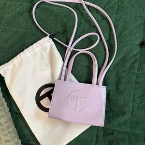 telfar small lavender shop bag